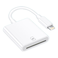 连拓 苹果手机读卡器sd卡存储卡相机iPhone外接TF内存卡Lightning接口插卡传输转化