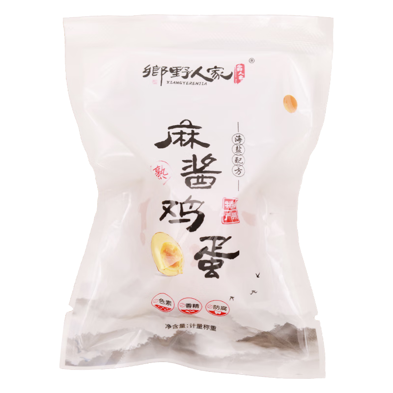 乡野人家 麻酱鸡蛋 天津蓟州特产 咸淡适中五香熟食麻酱蛋 真空包装10-40枚 6枚麻酱鸡蛋真空装