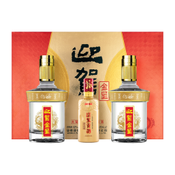 迎驾贡酒 金星 50度 浓香型白酒 520mL*2瓶+125mL 礼盒装
