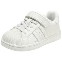 百丽(Belle)童鞋儿童小白鞋贝壳头板鞋小鞋春秋季款男童女童休闲鞋运动鞋 白色-单里DE3213 33码