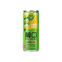葡口 大果肉果粒饮料果汁新鲜优质水果0脂肪 葡萄味320ml*6罐