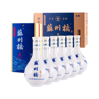 苏州桥 姑苏一品白酒整箱纯粮食酒500ml*6瓶浓香型42度（配双瓶礼袋3个）