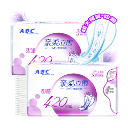 ABC 防漏 卫生巾  3片×2包