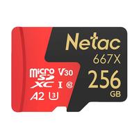Netac 朗科 P500 超至尊 PRO Micro-SD存储卡 256GB（V30、U3、A2）