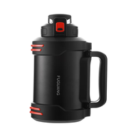 富光保温壶316L不锈钢大容量保温瓶车载真空水壶户外旅行壶暖水瓶 2.3L  黑色（316畅饮版）