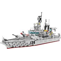 956型现代级驱逐舰反舰导弹军事拼装积木202060