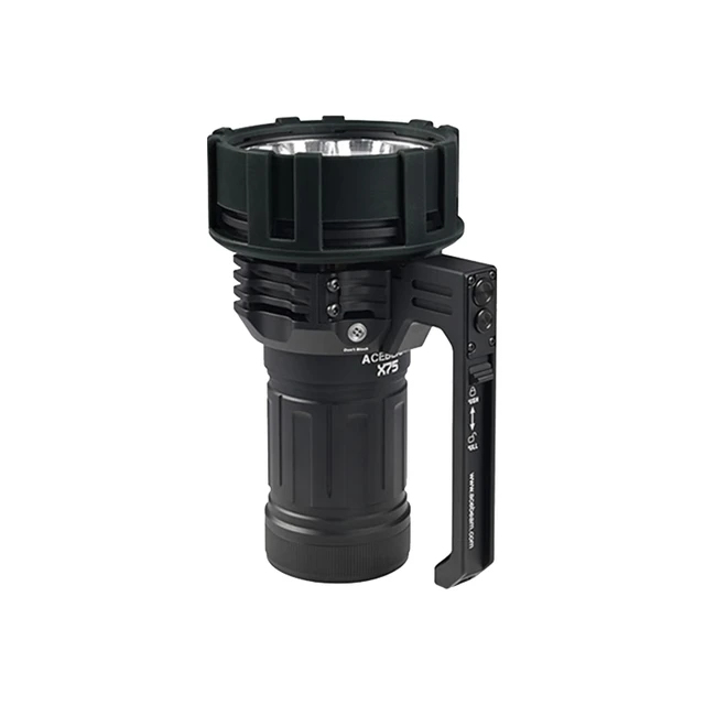 ACEBEAM X75 强光探照灯防水移动电源户外搜索救援巡逻探照灯80000流明 黑色 X75 70.2 P4 中白