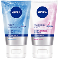 NIVEA 妮维雅 泡沫洁面乳套装 (凝水活采150g+晶纯皙白150g)