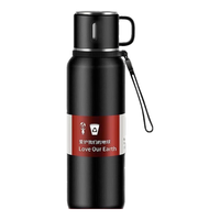 慕馨(moosen)保温杯男士大容量茶水分离水杯316不锈钢杯子 黑1500ml+茶水分离+杯套杯刷