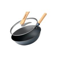 网易严选炒锅有钛不粘锅炒锅钛涂层防粘锅炒菜锅带盖 32cm 有钛不粘锅 32cm