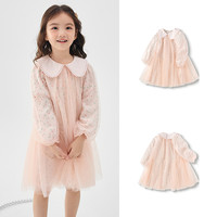 巴拉巴拉童装女童连衣裙儿童网纱裙子2025春秋装甜美小童碎花 橘子汽水