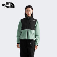 北面ICON女Denali保暖立领抓绒外套户外TheNorthFace|88YR D5N/页岩青/宇宙黑 S