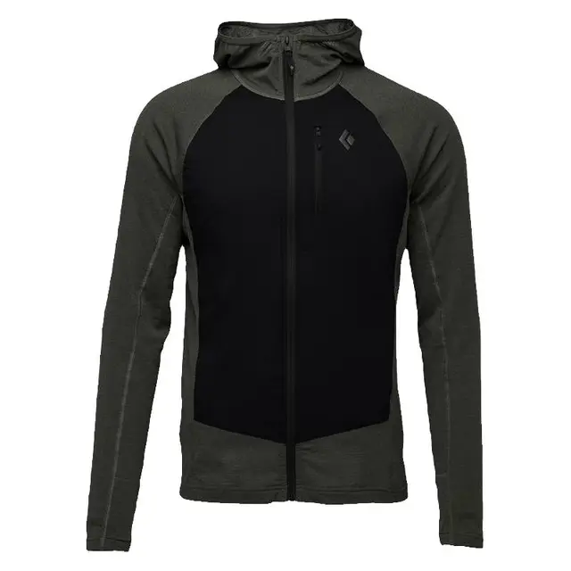 BlackDiamond黑钻bd户外抓绒衣轻量男薄款连帽服外套中间层744051