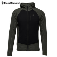 BlackDiamond黑钻bd户外抓绒衣轻量男薄款连帽服外套中间层744051 Tundra/Black L