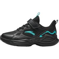 安踏 儿童运动鞋2024冬季皮面保暖男童跑步鞋秋冬软底休闲鞋子