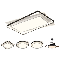  Lighting 雷士 NVC  俏影系列 客厅吸顶灯+方卧灯+吊扇灯+圆卧灯*2