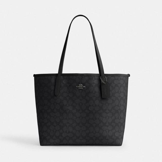 COACH 蔻驰 女包City 33磁扣开合女款大容量托特包单肩斜挎包 CV976QBMI5