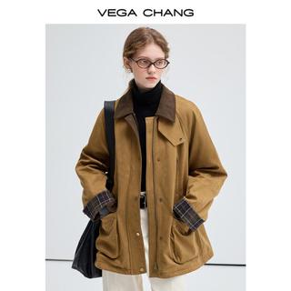 VEGA CHANG 巴恩风棉服女冬款女士夹克保暖棉衣夹棉外套短款保暖