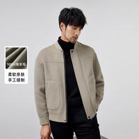 SINBOS 双面呢羊毛外套男春季商务男式毛呢大衣