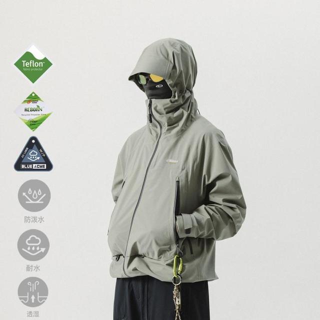 蓝岐 景行者山系户外防护压胶防泼水透湿轻量化冲锋衣运动外套