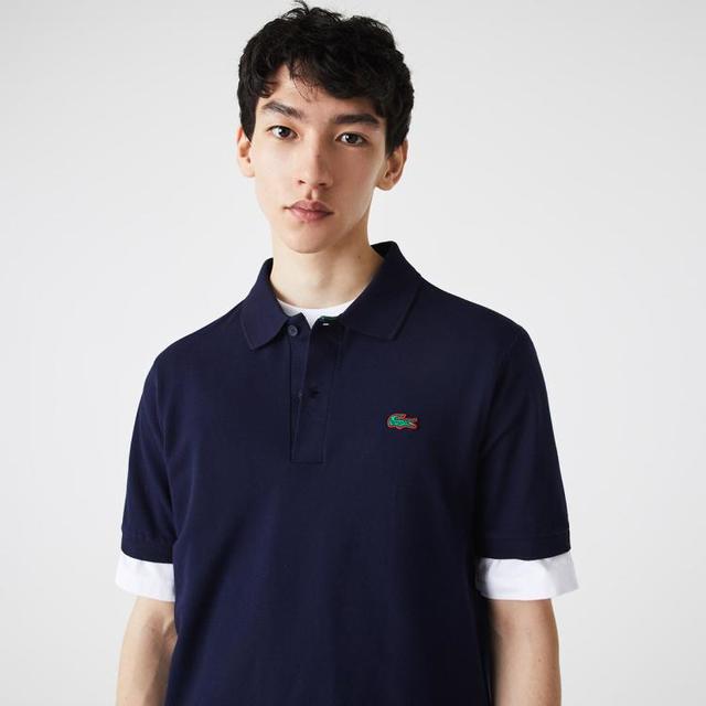 LACOSTE 拉科斯特 法国鳄鱼男女同款商务休闲宽松短袖POLO衫休闲风情侣装