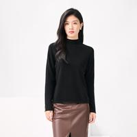 珍贝 高支纱39支2股100%山羊绒秋冬半高领女士长袖羊绒衫打底