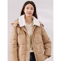 BEANPOLE 滨波 女士羊羔绒领保暖90鹅绒羽绒服