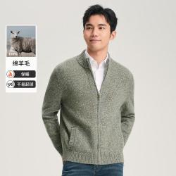乔顿 羊毛衫100绵羊毛男舒适休闲厚款保暖男士羊毛衫