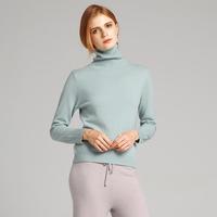 皮皮狗 基础款内搭打底衫纯色高领毛衣针织羊绒衫女秋