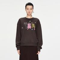 限尺码：江南布衣 JNBY 秋卫衣棉质宽松圆领套头上衣女