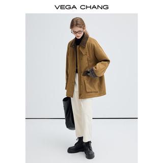 VEGA CHANG 巴恩风棉服女冬款女士夹克保暖棉衣夹棉外套短款保暖