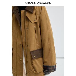VEGA CHANG 巴恩风棉服女冬款女士夹克保暖棉衣夹棉外套短款保暖