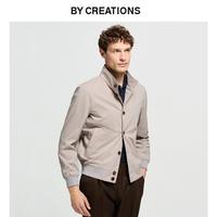 柏品 By Creations 长绒棉立领短款夹克男商务简约百搭休闲外套男弹力修身夹克衫