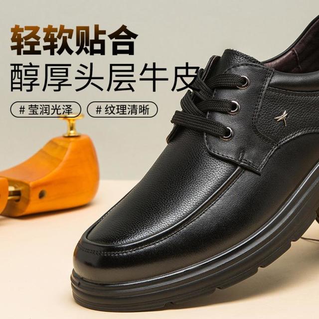 红蜻蜓 秋冬款男鞋牛皮鞋百搭休闲皮鞋通勤必备商务皮鞋