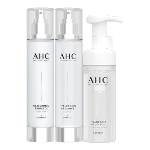 PLUS会员、今日必买：AHC 小神仙水乳洁面套装350ml 护肤品保湿控油提亮