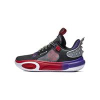 LI-NING 李宁 童鞋儿童篮球鞋男大童韦德系列全城11云科技减震回弹透气运动鞋YKBT018-53黑色/新湖人紫39