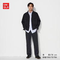 优衣库男装女装宽松直筒牛仔裤/水洗产品25秋冬479322 470542/08深灰色 36 /180/90B