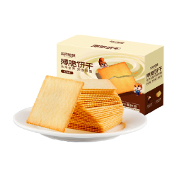 三只松鼠 薄脆饼干海苔味300gx2休闲零食独立小包装办公室代餐早餐