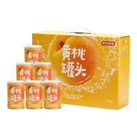 京东京造 黄桃罐头425g*6罐春游露营聚餐即食水果罐头礼盒