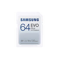 SAMSUNG 三星 64GB SD存储卡EVO Plus U1 V10读速130MB/s高速数码相机内存卡