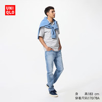 优衣库男装修身牛仔裤/水洗产品休闲长裤子479317 479317/62粉蓝色 40 /185/100B