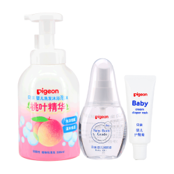 贝亲 日本婴儿润肤油 婴儿洗护套装  500ml