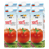jufoo 臻富 100%纯番茄汁1kg*6大瓶整箱原味不加糖盐纯果汁西红柿汁饮品饮料