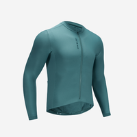 迪卡侬长袖公路车骑行服女款男款骑行风衣秋冬季骑行外套OVRC 深海绿 M