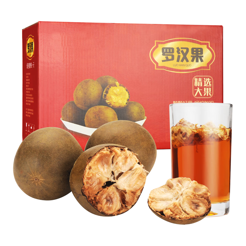 溪湲茗品 罗汉果大果 390g（24颗*50-55mm）礼盒装