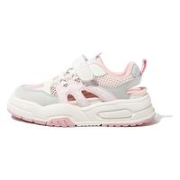 百丽童鞋男童运动鞋透气2024年夏季女童单网鞋儿童百搭板鞋休闲鞋 卡其色 26码 脚长15.5-16cm