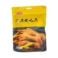 可钦网红干登眼酸辣柠檬去骨凤爪袋装虎皮山椒鸡爪休闲零食下酒菜 有骨虎皮凤爪 175g *6袋