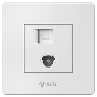 BULL 公牛 G07T223B 六类电脑电视插座 象牙白