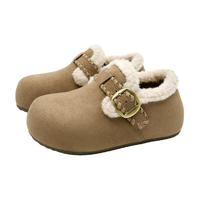 西遇 冬季花边复古外穿棉鞋内增高加绒勃肯鞋