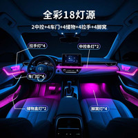 精安月丰田雷凌汽车氛围灯车载迎宾灯车门灯免接线全套改装包安装适用于 全彩款-丰田雷凌【18灯源】 